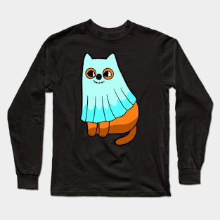 CUTE GHOST CAT : HALLOWEEN MAKEOVER Long Sleeve T-Shirt